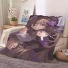 Anime Honkai Star Rail Kafka Flannel Blanket Cute Cartoon Printed Warm Soft Blankets Home Bedding Decor Winter Blankets