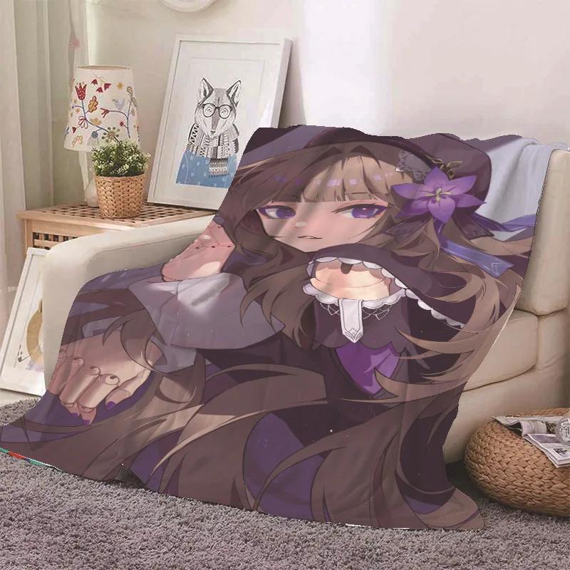 Anime Honkai Star Rail Kafka Flannel Blanket Cute Cartoon Printed Warm Soft Blankets Home Bedding Decor Winter Blankets