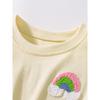 Girl Sweet Rainbow Dress Summer New Arrival Children Toddler Ruffle Sleeve Purified Cotton Mesh Puffy Princess Skirt
