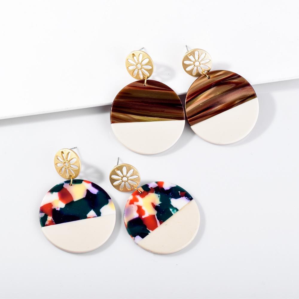 Acetate Creative Fashionable Earrings 2021 European American Style Womens Jewelry