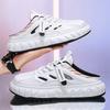 Fashionable Men's Comfortable and Breathable Color-blocked Flat-heeled Casual Daily Closed-toe Half-slippers That Can Be Worn In All Seasons
