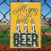 Vintage Beer Metal Tin Sign  Retro Wall Decor for Home Bar Cafe Pub Tavern