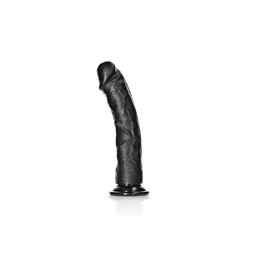 RealRock - Curved realistic dildo with balls and suction cup 25.5 cm