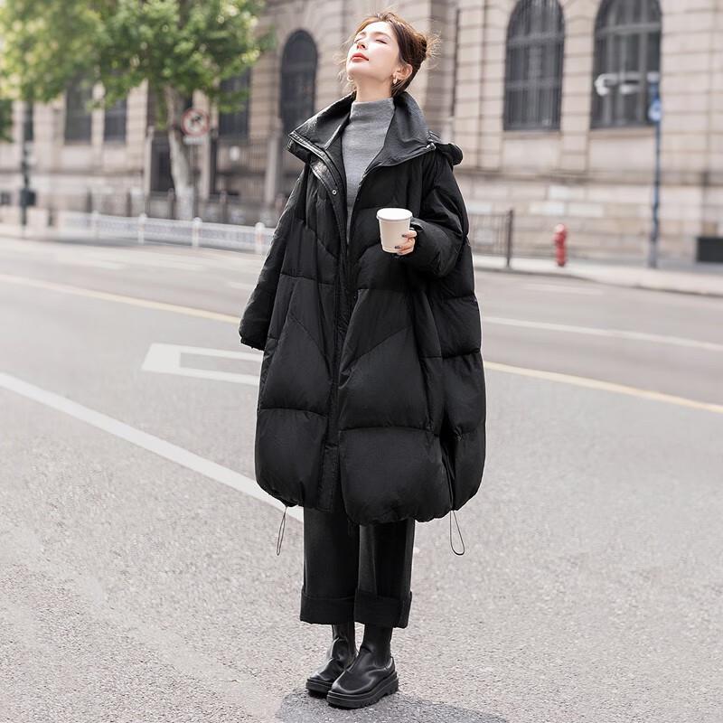 Sibaishe Women's Hooded Oversized 90% Down Jacket