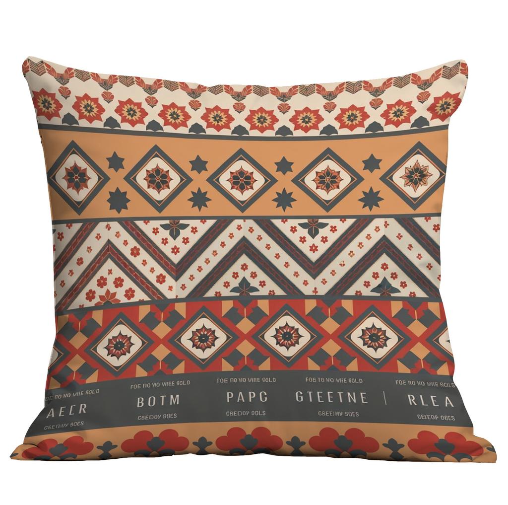 Bohemian Ethnic Style Pillow Cover Living Room Sofa Cushion Hotel Teahouse Pillow Cushion Cover Premium Durable