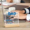 Dad Gift From Daughter, Gifts for Father Fathers Day Birthday, Dad Clear Acrylic Desk Decorative Sign Home Office Desk Decor