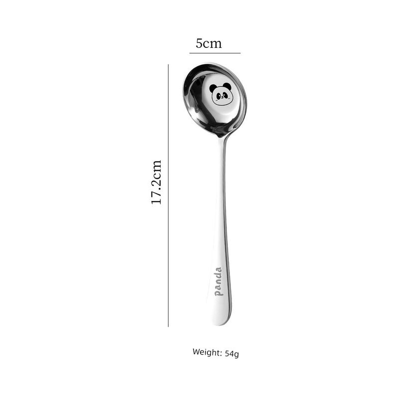 316 Stainless Steel Spoon for Home Use, Children's Eating Spoon, Cute and Aesthetically Pleasing, Fun and Adorable Soup Spoon, Round Spoon, Soup Spoon