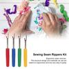 48pcs Plastic Seam Ripper Set Small Size Stitch Ripper Sewing Thread Remover Tool  For Cross Stitch