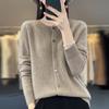 Fashion Women Cardigans Cashmere Sweater Autumn Winter O-neck Long Sleeve Knitwear Female Basic Clothing Tops