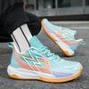 Basketball Shoes Men's and Women's Mesh Breathable Non-slip Wear-resistant Shock Absorption Actual Combat Lightweight Soft Sole Student Fluorescent