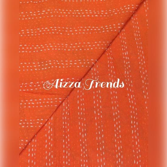 Aizza Trends Handmade Pure Cotton Monkey Print Kantha Quilt  - Traditional Look Bed Spread Kantha Gudri - Vintage Hand Stitch Gudri