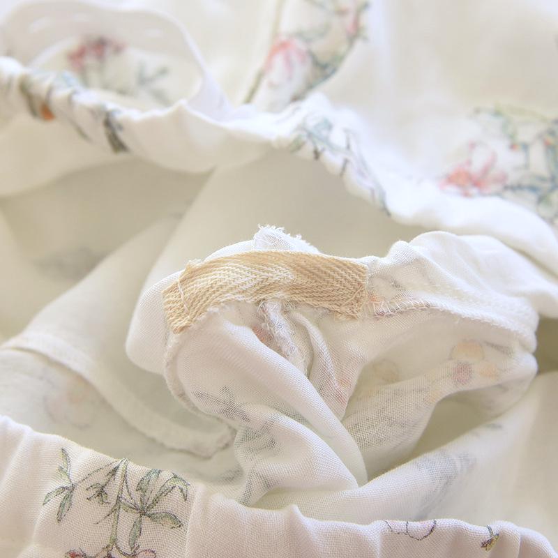 Gepolstertes Umstands- und Stillset aus Bambusfaser mit langärmeligem bedrucktem Oberteil