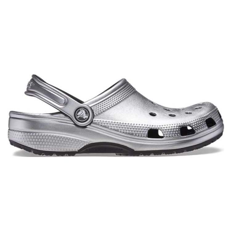 Crocs Classic Metallic Clog Silver Metallic Unisex 205831-0P1
