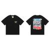 Premium Cotton Graphic Tee Streetwear Oversized Short Sleeve T-Shirt Men Loose Fit Letter Print Washed Vintage Style