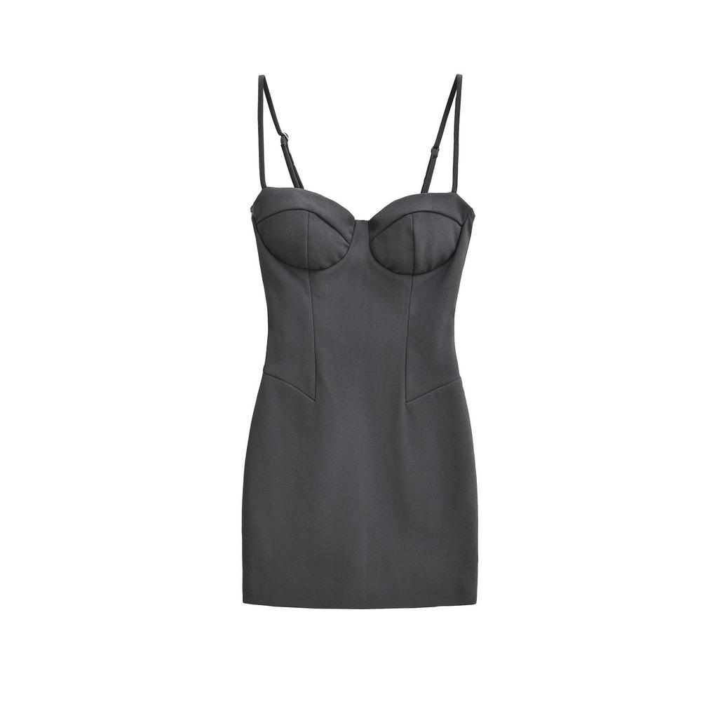 Elegant Thai Strapless Bandeau Dress: Women's Sexy Fishbone Corset Bodycon Gown with Hip-hugging Short Skirt for Spring/Summer