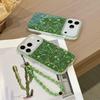Fresh Glitter Four-Leaf Clover Case for iPhone 17PROMAX and iPhone 16 with Round Edge for 15/14P