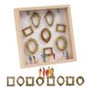 Custom Picture Frame Diy Mini Museum Silhouette Box Kit with Light Custom Memory Display Frame Gold Miniature for Anniversary