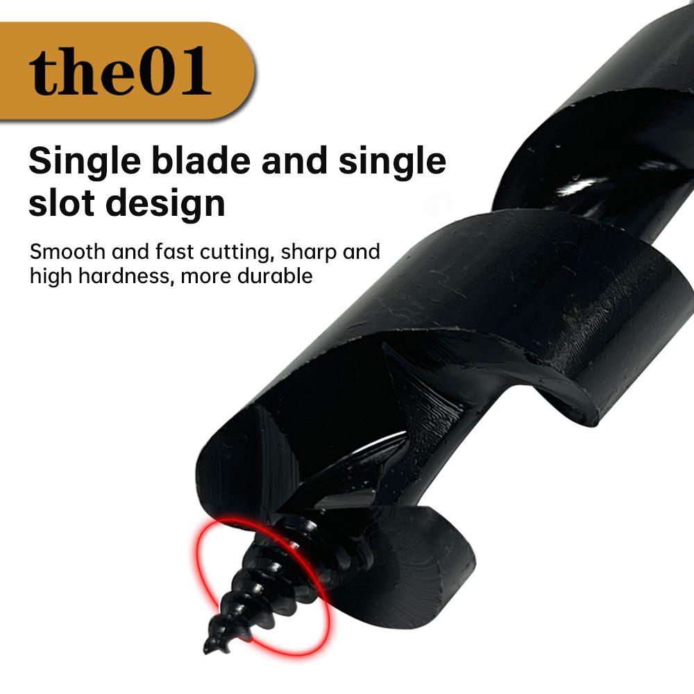 Woodworking Manual Support Drill Hardware Tools Twist Auger Sharp and Durable Outdoor Extension Drill Black High Carbon Steel