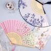 Vintage Silk Folding Hand Fan Chinese Bamboo Fans Craft Gifts Women Dance Performance Props Home Decoration