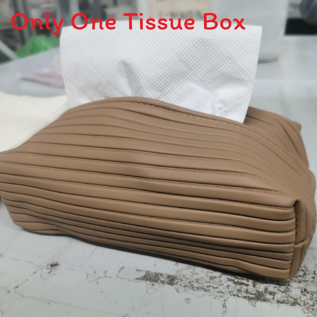 Modern Minimalist Leather Tissue Box With Design For Car And Home Use