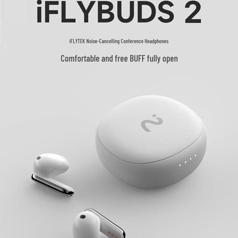 

iFLYTEK iFLYBUDS 2 AI Conference Noise-Cancelling Wireless Bluetooth Earbuds