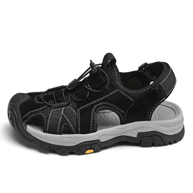 

Fashion New Arrival Men s Casual Summer Shoes Outdoor Male Sandals Comfy Hollow Out Beach Flats Quick Dry Roman Flats Breathable Sandals 44 чёрный