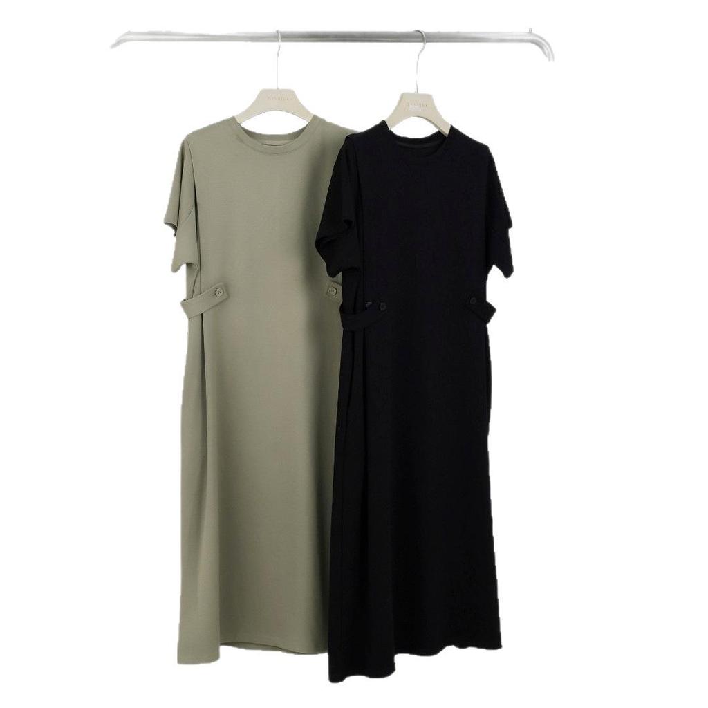 Women's Plus Size Korean Style Summer Casual Dress - Loose, Slimming, Short Sleeve