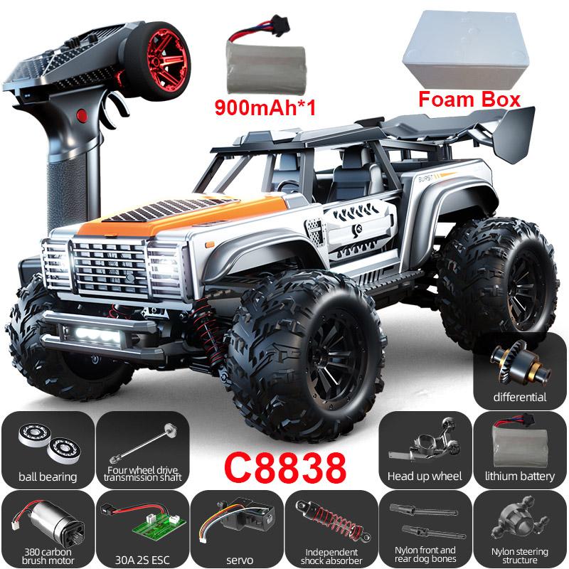 JJRC C8837 C8838 1/14 RC Car 4WD 2.4G Remote Control Car High Speed Off-road LED RC Truck Smart RC Toys Hobby As Gift