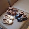 Children Leather Shoes Winter British Thick Soled Girls Shoes Plush Casual Warm Thicken Cotton Shoes