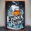 Retro Beer Theme Metal Tin Sign Bar Kitchen Wall Art Decor