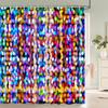 Colorful Geometry Shower Curtain 3d Bathroom Curtain With Hooks Decorative Partition Screen 180*240 Polyester Washable Cloth