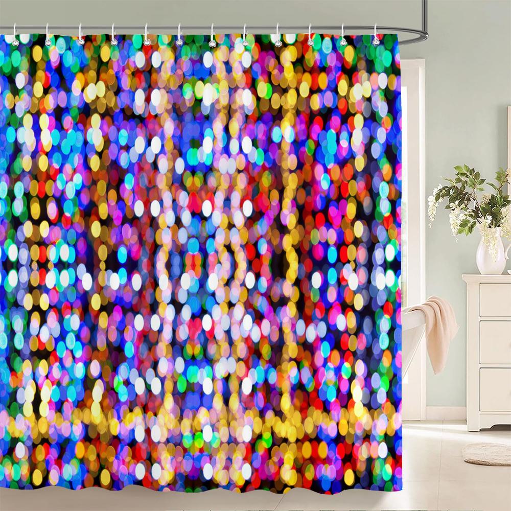 Colorful Geometry Shower Curtain 3d Bathroom Curtain With Hooks Decorative Partition Screen 180*240 Polyester Washable Cloth