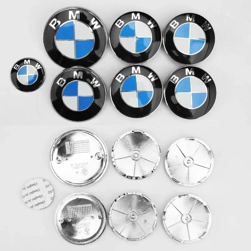 2025 Heiß 7 Stück 82mm 74mm 45mm Auto Front Motorhaube Heck Kofferraum Emblem Abzeichen Logo Für Bmw E46 E39 E38 E90 E60 Z3 Z4 X3 X5 X6