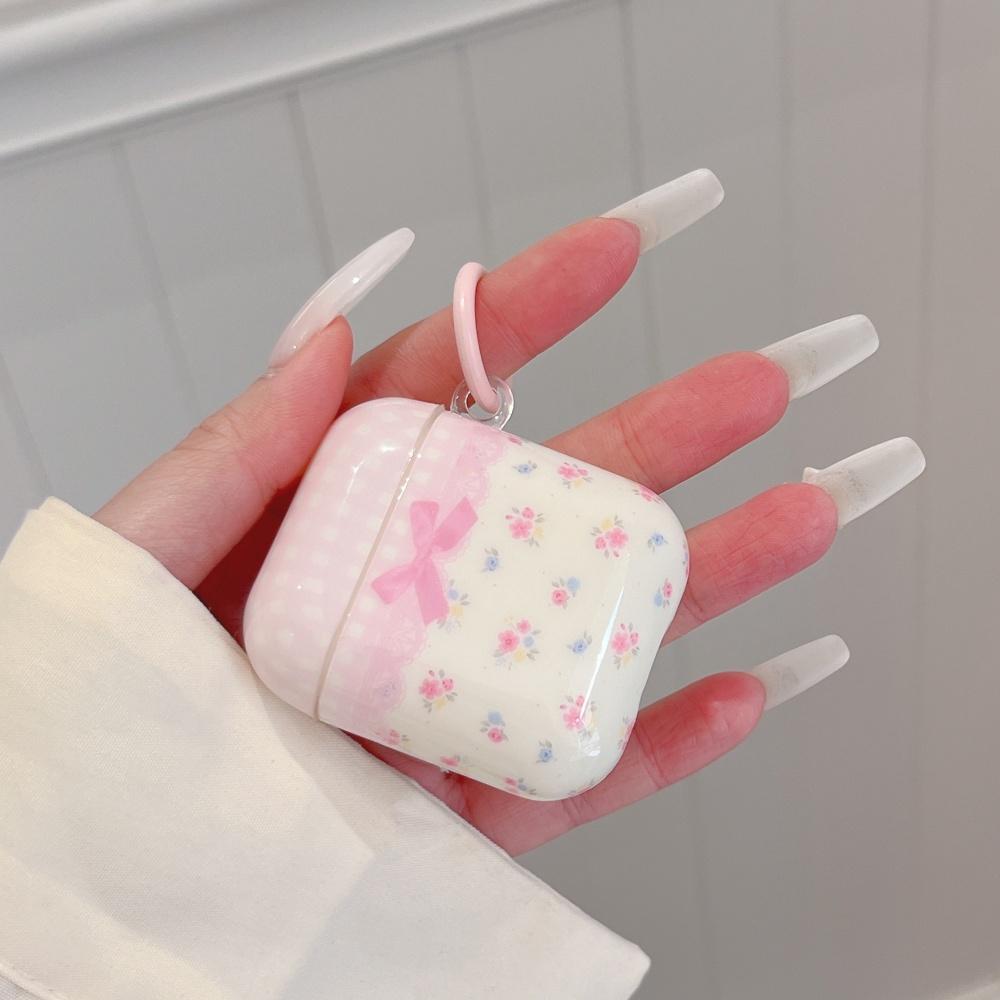 ins Korean small floral bow is suitable for airpods4 earphone cover pro3 new airpodspro2 protective cover 3rd generation Apple wireless bluetooth