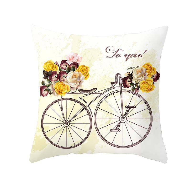 Pink Series Valentine's Day Peach Skin Pillowcase Home Sofa Cushion Cover Square Pillowcase