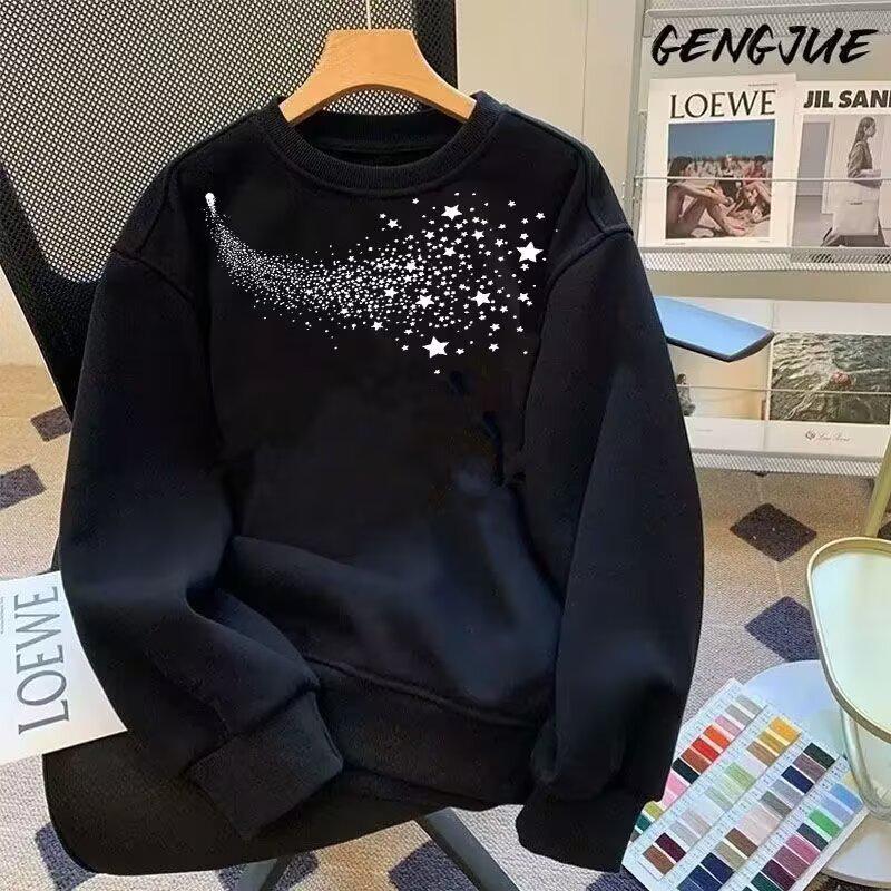 

Men s Baby s Breath Autumn Crew Neck Sweatshirt - Casual, Versatile, Stylish Hua Cotton Top 2XL