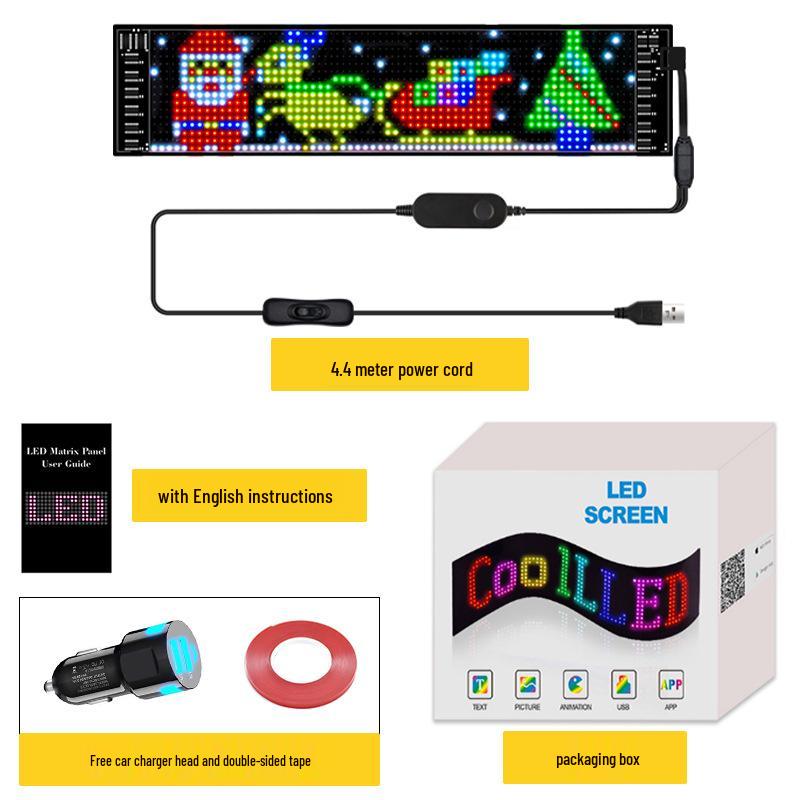 

Гибкий светодиодный USB-дисплей для автомобиля: Умный рекламный экран с поддержкой Bluetooth