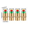 Car Tire Pressure Monitoring Caps 4 Pcs Tire Pressure Monitoring Caps Tire Pressure Gauge Caps 2.4 BAR Copper Core Tire Air Caps