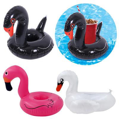 Swan Floating Coasters Portable Swan Beverage Glass Holder Water Inflatable Coasters for Holiday Birthday Party