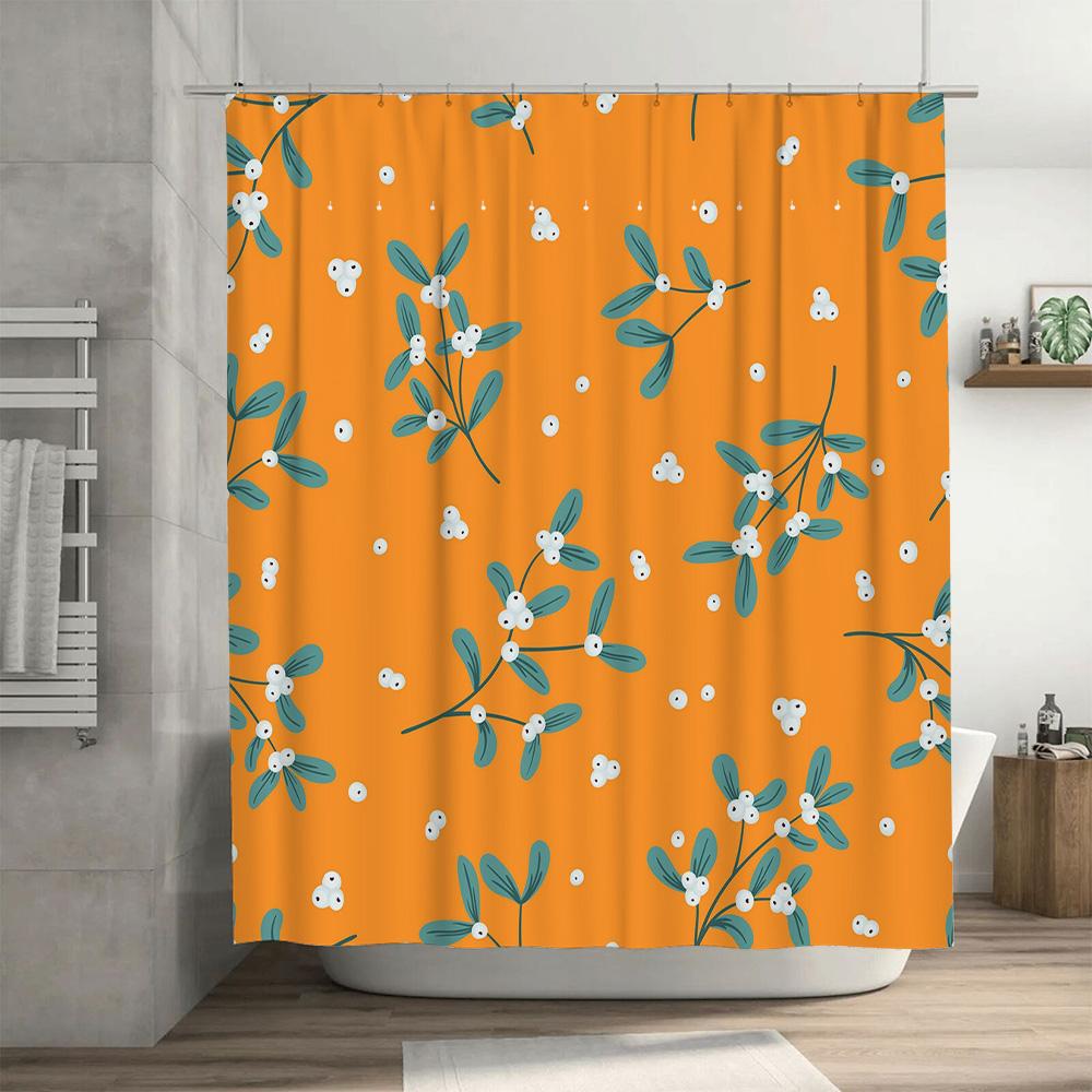 Bright Floral Shower Curtain Bathroom Decor Waterproof Fabric 180X240Cm Free Shipping\Nfaucet Stainless Steel Waterfall Design E