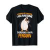 Men'S Funny Penguin Graphic T-Shirt - Cute Penguin Saying "Penguins Are Awesome" - Heavyweight 200gsm Black Shirt with Funny Penguin Design - Casual