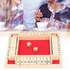 Wooden Number Board Dices Game Set Toy for 4 People KTV Pub Bar Party Supplies PropRed