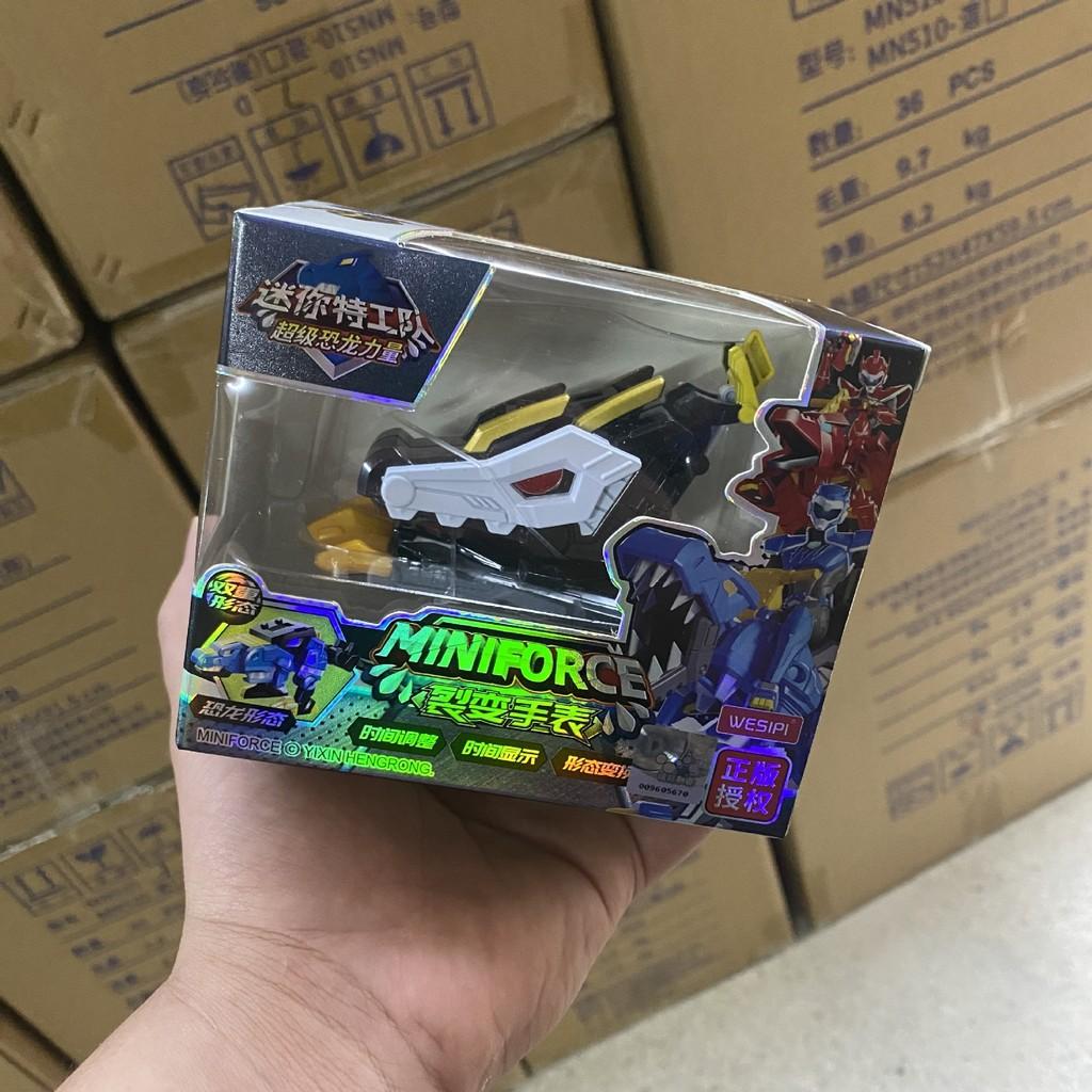 Mini Force Dinosaur Robot Model Transformable Watch Toy With Battery Power
