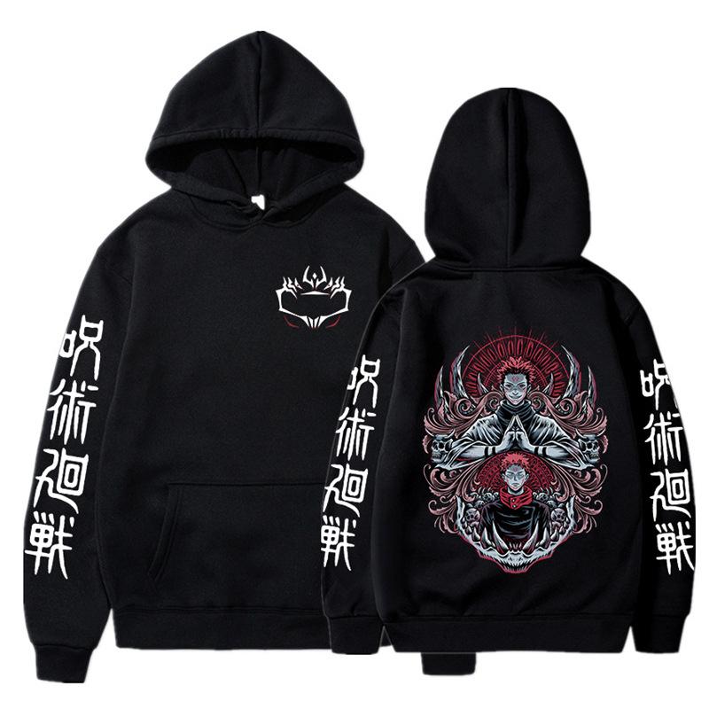 Japanese Animation Jujutsu Kaisen Men Hoodie Vintage Unisex Pullover Men Vintage Graphic Hoody Tops Oversize Clothing