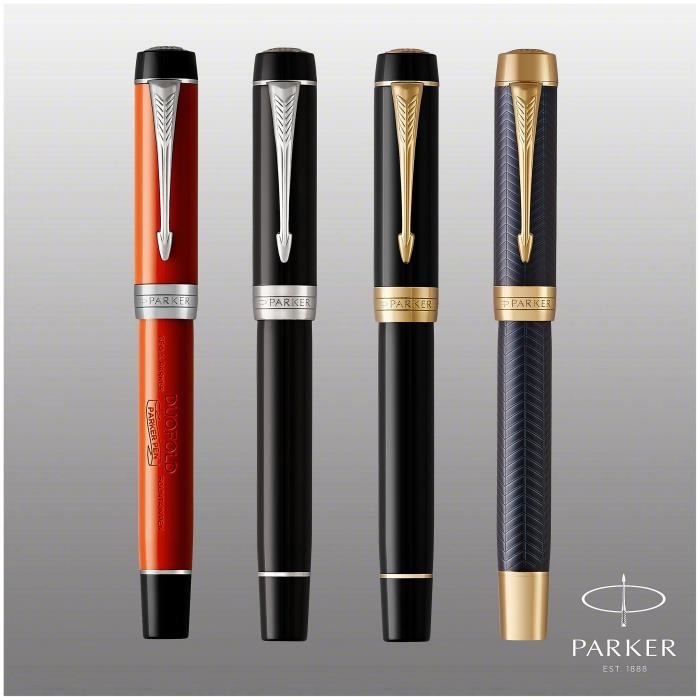 Stylo Plume - PARKER - Duofold Centennial - Noir - Or 18K - Coffret Cadeau