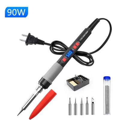 90W Soldering Iron Kit LCD Digital Adjustable Temperature Electric Soldering Iron Rapid Heating Professional Grade