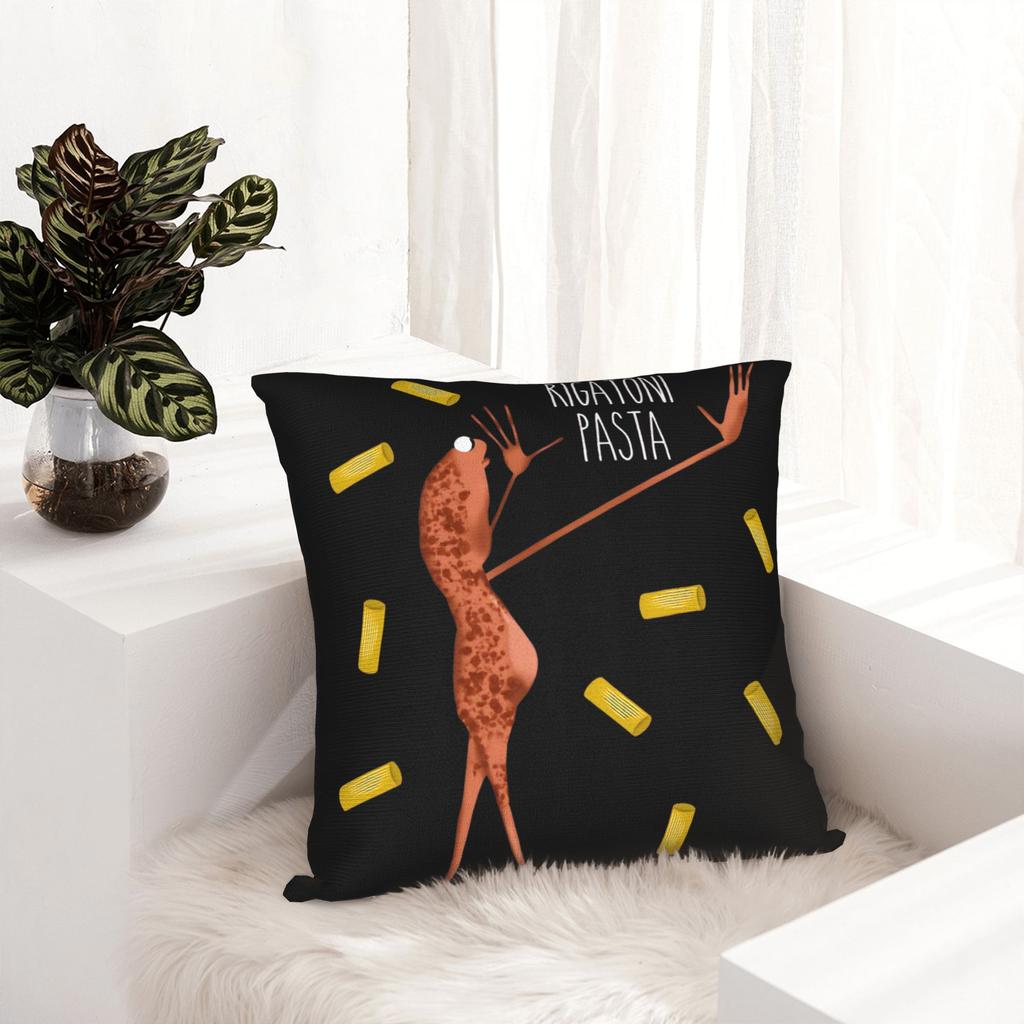 Rigatoni Pasta Marcus the Worm Pillowcase Doublesided Printing Polyester Cushion Cover Decorations Pillow Case Cover Chair