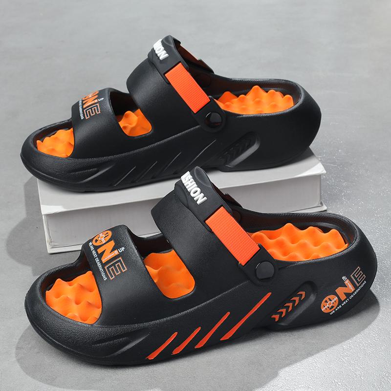 Summer New Men's Massage Slippers Outdoor Sandals Beach Comfortable Soft Slides Indoor Casual Shoes Men Sandals Big Size 47 48