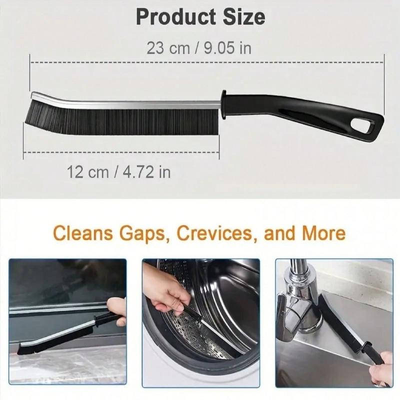 1 Pcs Long Handle Crevice Cleaning Brush: Designed For Hard-To-Reach Spaces Like Window Tracks, Sliding Door Grooves, Sink Edges, Faucet Bases