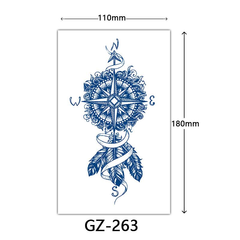 Herbal Semi-Permanent Tattoo Sticker, Semi-Permanent Tattoo Sticker, Anti-Rub, Anti-Sweat Tattoo